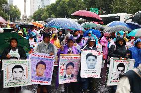 Protest For Demand Justice To Ayotzinapa Victims After 10 Years