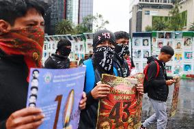 Protest For Demand Justice To Ayotzinapa Victims After 10 Years