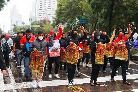 Protest For Demand Justice To Ayotzinapa Victims After 10 Years