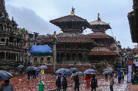 Heavy Monsoon Rain Impacts Daily Life Of Nepal