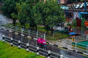 Heavy Rainfall In Kathmandu, Nepal.