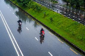 Heavy Rainfall In Kathmandu, Nepal.