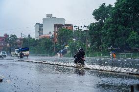 Heavy Rainfall In Kathmandu, Nepal.