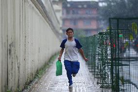 Heavy Monsoon Rain Impacts Daily Life Of Nepal