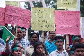 Protest Of Hindu Community In Dhaka