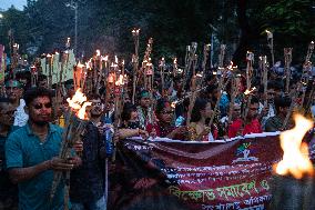 Protest Of Hindu Community In Dhaka