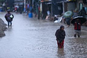 Heavy Monsoon Rain Impacts Daily Life Of Nepal