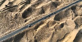 Desert Highway in Xinjiang