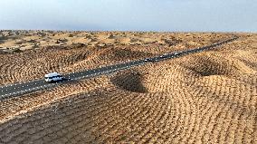 Desert Highway in Xinjiang