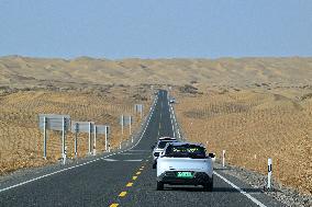 Desert Highway in Xinjiang