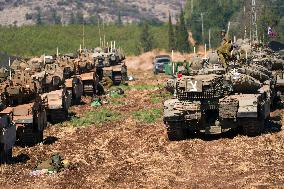 Israel Deploys Tanks Near Lebanon