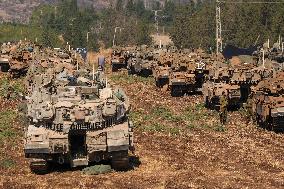 Israel Deploys Tanks Near Lebanon