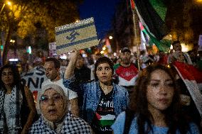 General Strike In Barcelona, In Solidarity With Palestine