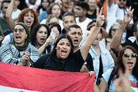 Demonstration In Barcelona During The General Strike For Palestine.