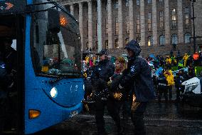 Environmental Protest For Climate Action In Helsinki, Finland