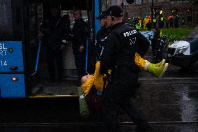 Environmental Protest For Climate Action In Helsinki, Finland