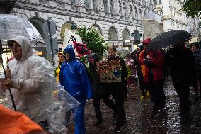 Environmental Protest For Climate Action In Helsinki, Finland