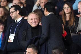 Celebrities attend the Ligue 1 PSG vs RENNES - Paris