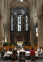 Pope Francis Meets Homeless People - Brussels