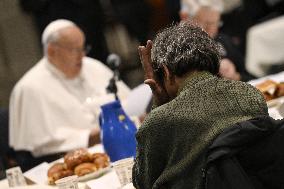 Pope Francis Meets Homeless People - Brussels