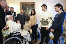 Pope Francis Meets Families of Migrants - Brussels