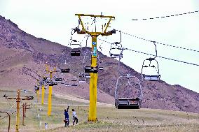 Qilian Mountain Ski Resort in Zhangye