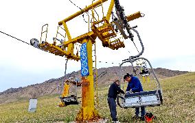 Qilian Mountain Ski Resort in Zhangye