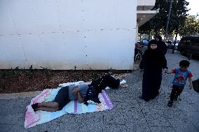 Displaced people from the southern suburbs of Beirut