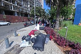 Displaced people from the southern suburbs of Beirut