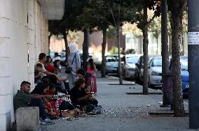 Displaced people from the southern suburbs of Beirut