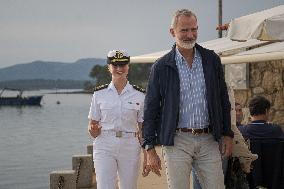 King Felipe And Queen Letizia Visit Princess Leonor - Spain