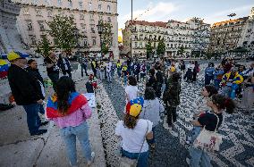 Anti-Maduro Rally In Lisbon.