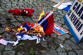 Protests Against The Russian Invasion Of Ukraine In Sofia.