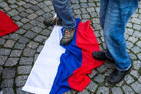 Protests Against The Russian Invasion Of Ukraine In Sofia.