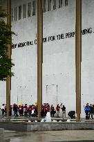 Musicians From The National Symphony Orchestra March A Picket Line At The Kennedy Center In Washington D.C. On September 27, 202