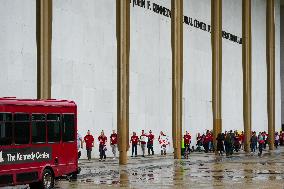 Musicians From The National Symphony Orchestra March A Picket Line At The Kennedy Center In Washington D.C. On September 27, 202