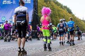 Inline Skaters Race Ahead Of The 50th Berlin Marathon