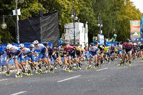 Inline Skaters Race Ahead Of The 50th Berlin Marathon