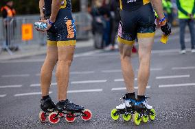 Inline Skaters Race Ahead Of The 50th Berlin Marathon