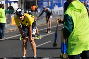 Inline Skaters Race Ahead Of The 50th Berlin Marathon