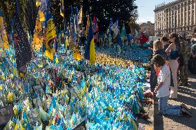 March Marking The Upcoming Defenders Of Ukraine Day In Kyiv