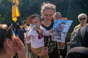 March Marking The Upcoming Defenders Of Ukraine Day In Kyiv