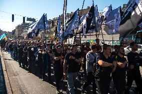 March Marking The Upcoming Defenders Of Ukraine Day In Kyiv