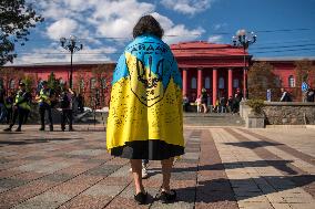 March Marking The Upcoming Defenders Of Ukraine Day In Kyiv