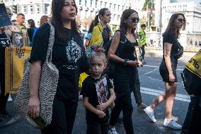 March Marking The Upcoming Defenders Of Ukraine Day In Kyiv