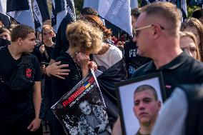 March Marking The Upcoming Defenders Of Ukraine Day In Kyiv