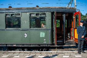 Large German Steam Locomotives Running In Nijmegen.