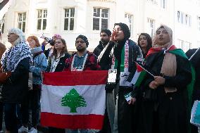 Protest Continues In Bonn Against Israel Attack In Lebanon