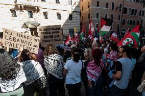 Sit-in For A Stop To Israeli Bombing In Lebanon