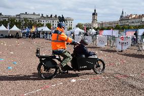 People At The First Bikes Lyon Festival